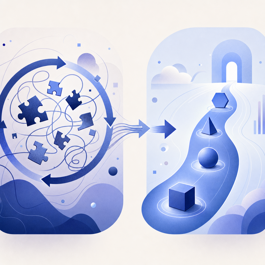 side-by-side flow showing looped captcha vs resolved captcha flow