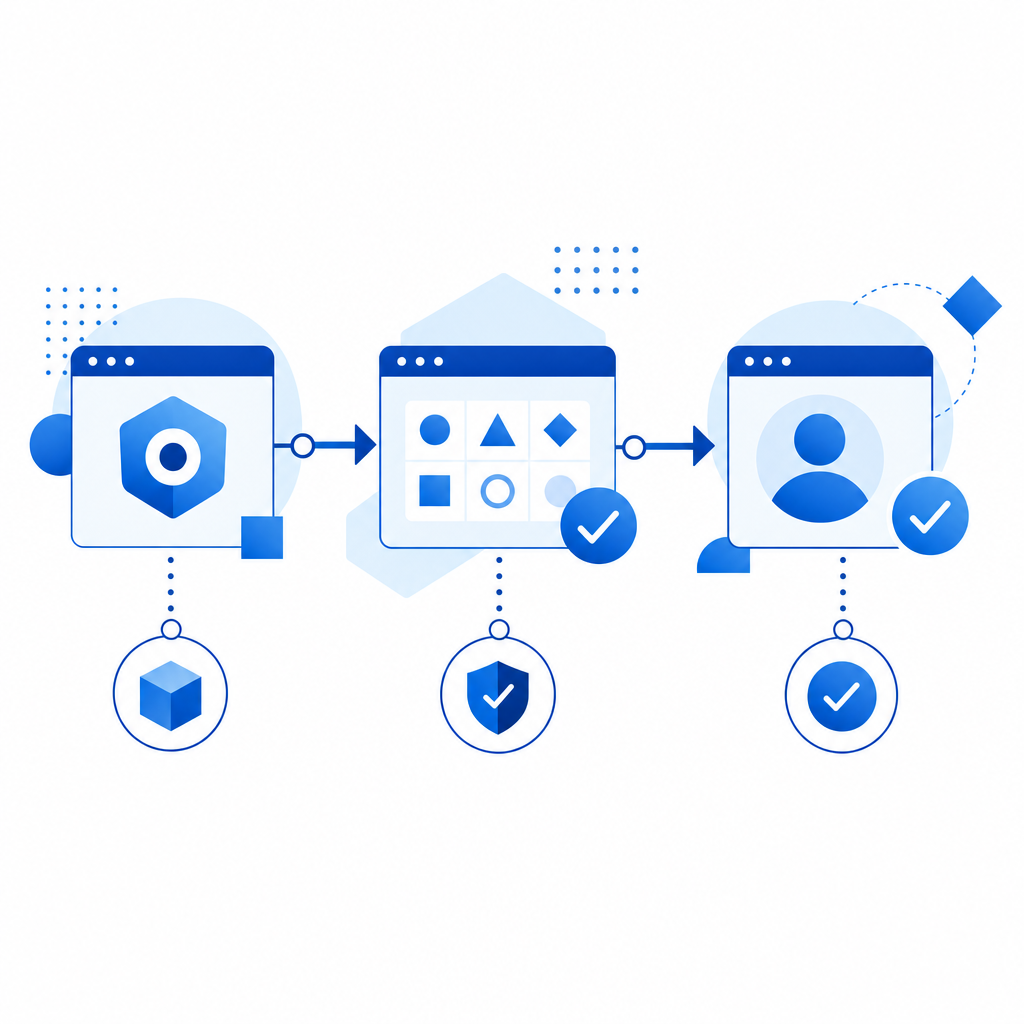 flowchart showing CAPTCHA request, verification, and user completion steps
