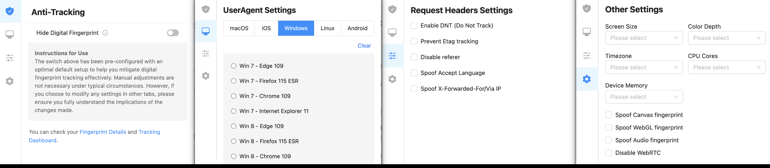 Browser Fingerprint Detection and Anti-Tracking